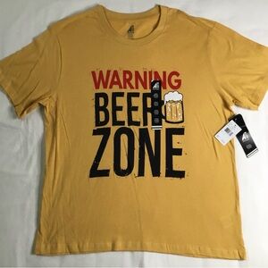 NEW With Tags — ADTN “WARNING BEER ZONE” Graphic T-Shirt – Size XL
